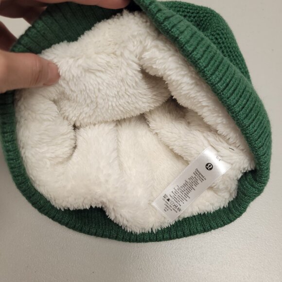 Lululemon Fleece Lined Knit Beanie & Mittens Hat  One Size - Picture 4 of 6